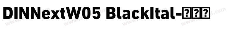 DINNextW05 BlackItal字体转换
